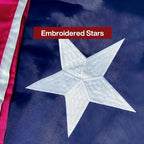 American Flag 20x30 Ft Embroidered Stars, Brass Grommets, Sewn Stripes, Vibrant Colors Outdoor USA Flag Super Tough Tearproof Spun Polyester US Flag, United States Country Flags