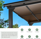 Gazebo, Wall Mounted Gazebos on Clearance, Outdoor Lean to Gazebo Awnings for Patio, Deck, Porch, Backyard (10 x 10)