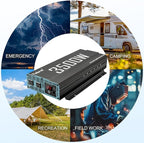 3500W Pure Sine Wave Inverter 12V DC to 110V AC Converter for Home, RV, Truck, Off-Grid Solar Power Inverter with Built-in 5V/2.1A USB, AC Hardwire Port, Remote Controller