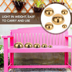 5Pcs Golden Stainless Steel Gazing Spheres Reflective Half Ball Garden Decor for Unique Photography and Outdoor Decoration