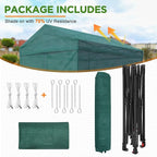 EAGLE PEAK 8x6 Walk in Shade Cloth Cover Greenhouse Instant Pop up Portable Gable Roof Gardening Green House with Mesh Cover, Roll up Doors, Green