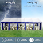 GREEN PARTY 16x32FT Party Tent Heavy Duty, Large Wedding Event Shelters with 4 Carry Bags & Removable Sidewalls, Outdoor Canopy Gazebo Commercial Tents for Parties Carport Garden Patio