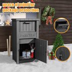 Package Delivery Box,Storage Box with Lockable Secure,Double-Wall Resin Outdoor Package Delivery and Waterproof Deck Box for Porch, Curbside (Black)