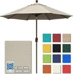 EliteShade USA 10-Year-Non-Fading 9Ft Market Umbrella Patio Umbrella Outdoor Table Umbrella with Ventilation, Antique Beige