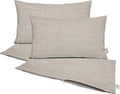 RSH DECOR: Sunbrella Pillow Covers Set of 4 | Covers Only - 26" x 16" | Outdoor Lumbar Pillow Covers Crafted with Sunbrella Performance Fabric | Cast Silver