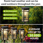 EXCMARK 16 Pack Solar Lights Outdoor Waterproof for Garden Pathway Walkway Driveway Yard Lawn Decorative Landscape Lighting. (Warm White Light, 16)
