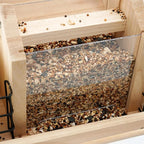 Wood Bird Feeders for Outdoors - Large with 2 Suet Cages, Waterproof for Garden Decoration