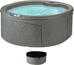 LifeSmart Key Largo Hot Tub Spa with 110 Volt Plug and Play and Multicolor Underwater LED Light for Patio, Lawn, and Garden, Taupe, 4-Person