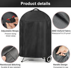 LBTING Grill Cover, 26-inch Heavy Duty 300D Oxford Waterproof Windproof UV Resistant BBQ Gas Grill Cover for Outdoor Barbecue Fit Most Brands Weber, Brinkmann, Char Broil, Holland