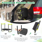 10.8” Wide Garden Kneeler and Seat, Heavy Duty Foldable Gardening Stool with Tool Belt Pouch, Included Thickened Kneeling Pad, Portable Gardening Bench Chair for Seniors & Parents