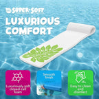 TRC Recreation Sunsation Vinyl Coated Foam Swimming Pool Float Mat Adult Lounger with Built-in Roll Pillow