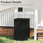 48 Gallon Large Package Delivery Box,Storage Box with Lockable Secure,Double-Wall Resin Outdoor Package Delivery and Waterproof Deck Box for Porch, Curbside (Black)