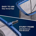 Fine Mesh Pool Net & Brush Head Combo - Sturdy Skimmer with 17.5" Professional Brushes for Pool Wall Cleaning