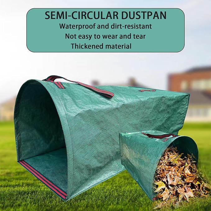 Leaf Dustpan, Leaf Collector, Large Yard Dustpan-Type Lawn and Leaf Bags Reusable, Leaves Collector, Garden Bags for Leaves, Debris, Grass, Clippings, Lawn Trash 40Gallon