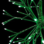 Alpine Corporation 16"H Indoor Holiday 3D Snowflake Hanging Ornament with LED Lights, Green , Christmas Decoration