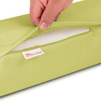 Austin Horn Classics Sunbrella Set of 2 Zippered Neck Bolster Pillow, Made with Sunbrella Fabric, Cylinder Pillows, for Couch & Bed, Decorative Round Throw Pillow, Back & Neck Support (Kiwi)
