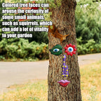 2 Pack Tree Faces Decor Outdoor, Trees Art Decoration, Colorful Funny Outdoor Tree Faces Decor Creative Face for Patio Trees and Wall Decoration