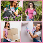 Gardening Work Gloves, Flexible and Breathable Garden Gloves, Gardening Gifts for Women, Machine Washable