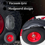 Wheels Lawn Mower Sulky for Lawn and Landscape Professionals,Mudguard Design,Anti-Skid Design, Vacuum tire (Red)