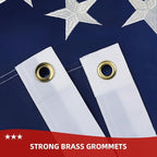 Betsy Ross Flag 3x5 Ft Deluxe Water Resistant Series 13 Stars Made From Heavy Duty Super Tough Spun Polyester/Embroidered Stars/Sewn Stripes/Brass Grommets,US Flags Perfect for Outside