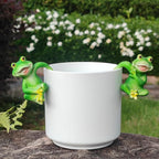 3 PCS Playful Frog Statues Pot Hugger Decorations for Plant, Miniature Frog Figurines,Women Gifts,Garden Decor Outdoor, Suitable for Flower, Courtyard and Lawn Decorations
