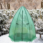 EAGLE PEAK Portable Mini Dome Greenhouse with Zippered Door and Mesh Window, Outdoor Mini Hexagon Greenhouse Kit for Indoor Outdoor Gardening 63"x63"x72", Green PE Cover