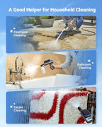 SEALIGHT Foldable Cordless Pressure Washer, 300 PSI Portable Power Washer with 4.0Ah Battery 5-in-1 Nozzle Type-C Charging Battery Operated Power Washer for Cars, Bicycles, Camping and Patio