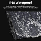 200W Portable Solar Panels,Foldable Solar Panel,IP68 Waterproof & Durable Up to 25% Efficiency N-Type Solar Cell ETFE Folding Solar Panel Kit,for Power Station Outdoor Camping RV Blackout