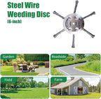 6 Inch Premium Indestructible Trimmer Head for Electric Battery Powered Cordless String Trimmer | Replaceable Blades for Weed Trimmer & Weed Eater | Heavy Duty Nylon Line Head for Garden, Yard Lawn