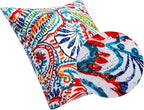 JMGBird Outdoor Pillows Waterproof Set of 2 Outdoor Throw Pillows with Insert Included 18×18 Inch Outdoor Pillow for Patio Furniture