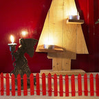 Prsildan Miniature Fairy Fence, Wood Ornament Mini Fence with Dollhouse Scene Props 40 Inches