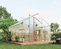 8x10 FT Greenhouse for Outdoors, Polycarbonate Flower Greenhouse with Roof Vent, Push-Pull Lockable Door, Aluminum Walk-in Greenhouses for Outside Garden Backyard, Patio, Lawn, Silver