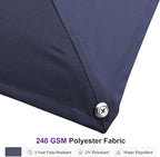 PURPLE LEAF 11 FT Square Patio Umbrella Large Cantilever Outdoor Aluminum Offset Umbrella with 360-degree Rotation for Garden Deck Backyard Pool, Navy Blue