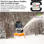 99-9313 Snow Blower Paddles with 55-8760 Scraper Blade Replaces Toro 99-9313, 125-1128, 55-9250, 55-9251, 88-0771 for Toro 38180 ccr 2000 ccr 2400 ccr 2500 ccr 3650 ccr2000 ccr3650 Snowthrower