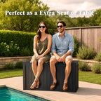 Outdoor Storage Box - Lockable Waterproof UV-Resistant Resin Deck Box for Patio Cushions, Pool Accessories (Black, 150 Gallon)