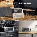 Litheli 218 Serious Portable Power Station 216 Wh Camping Lithium Battery Solar Generator, 200W AC Outlet, Power Bank for Home Outdoor Emergency RV Van Hunting