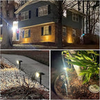 Solar Lights Outdoor Waterproof IP65, 76 LED 3 Lighting Modes Solar Spot Lights Outdoor Yard Garden Landscape Pathway (Warm White, 6 Pack)