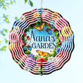 FLAGWIX Christmas Garden Gifts for Grandma - Nana's Garden 3D Stainless Steel Metal Wind Spinners 12 in - Gardening Grandma Christmas Birthday Gifts for Women Nana Gigi, Grandmother Gift Ideas