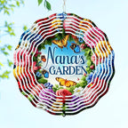 FLAGWIX Christmas Garden Gifts for Grandma - Nana's Garden 3D Stainless Steel Metal Wind Spinners 12 in - Gardening Grandma Christmas Birthday Gifts for Women Nana Gigi, Grandmother Gift Ideas
