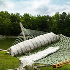 Original Pawleys Island Deluxe Meadow DuraCord Rope Hammock – 13 ft. x 60 in., 2-Person, 450 lb Capacity, Oak Spreader Bar, Zinc-Plated Hardware, Handcrafted in The USA