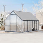 8 ft x14 ft Aluminum-Framed Polycarbonate Greenhouse, Heavy Duty Polycarbonate Greenhouse with Quick Setup Structure and Roof Vent, Large Enhanced Aluminum Green House Kit for Outdoors