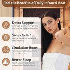 Jocisland 1 Person Infrared Sauna – 746W/110V Red Light, Pre-Warms to 149℉ in 15 Minutes, 106lbs Lightweight Spruce Wood Infrared saunas, Compact Dry Sauna for Home Spa & Apartments