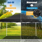 HOTEEL 10x15 Pop up Canopy Tent for Parties, Heavy Duty Easy Setup Tent Without Sidewalls, Outdoor Commercial Instant Gazebo for Wedding Event, with Roller Bag & Sand Bags, Black(Hexagonal Frame)