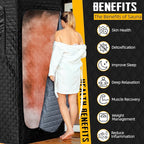 Portable Sauna for Home, Sauna Box with 2.6L Steamer, Personal Sauna with Big Sauna Chair, Remote Control, Oxford Fabric, 2.6’ x 2.6’ x 5.9’, Black, 1000W