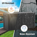 Mars Villa Deck Box, Waterproof and Weatherproof Large Resin Storage Bin with Lockable Lid, Ideal for, Outdoor, Patio Furniture Cushions, Pool Supplies, Garden Tools (150 Gallon, Black)