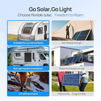 ECO-WORTHY 130 Watt 12BB Flexible Solar Panels,23.5% High-Efficiency Waterproof Monocrystalline Lightweight Solar Panel for RV,Boats,Curved Surfaces,Roofs,Cabin