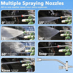 Pressure Washer Foam Cannon Accessory, Dual-Connector for Foam Sprayer with 7 Pressure Washer Tips, Car Wash Sprayer with 1/4" Quick Connect, Foam Cannon Dual Connector Accessory