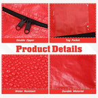 4 Pcs 176 Gallon Large Moving Bags with Zipper and Handles Foldable Storage Duffle Bags Heavy Duty Extra Large Totes for College Dorm Travel Clothes Blankets Bedding Moving (Red)