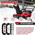 99-9313 Snow Blower Paddles with 55-8760 Scraper Replaces 125-1128 55-9250 55-9251 55-9252 88-0771 73-046 780-180 for Toro 20" 21" CCR2000 CCR2400 CCR2450 CCR3000 CCR3600 CCR3650 Snowthrower