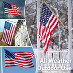 XIFAN Premium American Flag 6x10 ft Outdoor Outside, Heavy Duty Polyester Large USA Flag, the Strongest Longest Lasting with Embroidered Stars/Sewn Stripes/3 Brass Grommets/UV Protection